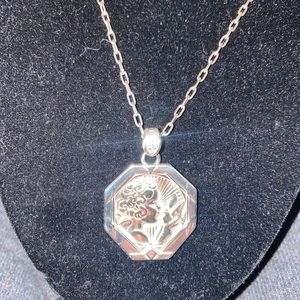 Brighton peace medallion necklace silver